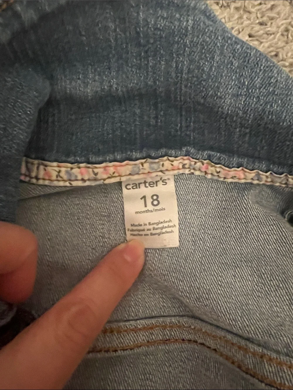 Carters Kids Classic Blue Denim Jacket